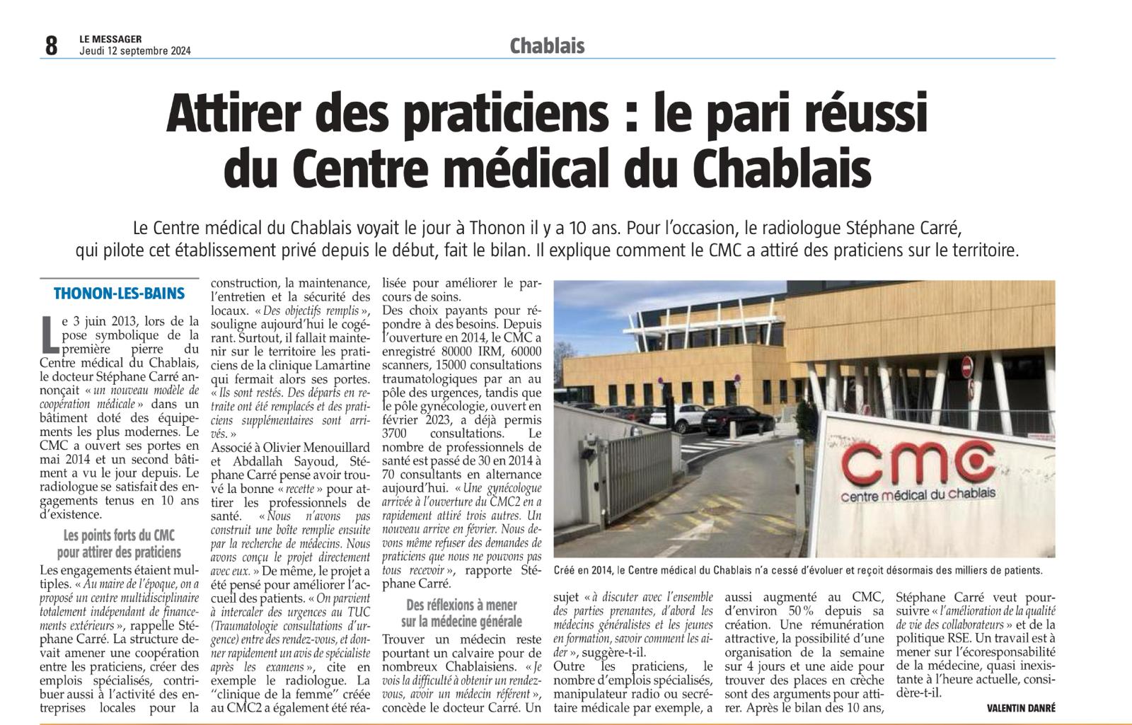 Attirer des praticiens : le pari réussi du Centre médical du Chablais